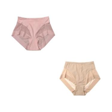 Imagem de Calcinhas Sem Costura De Cintura Alta Para Mulheres, Controle De Barri
