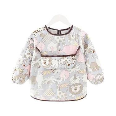 Imagem de Babadores Impermeáveis De Manga Longa Para Bebês Recém-Nascidos, Roupa