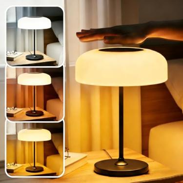 Imagem de Tomshine Candeeiro de mesa solar para pátio externo, lâmpada solar à prova d'água com sensor de luz, lâmpadas recarregáveis reguláveis, lâmpada de mesa operada por bateria sem fio para terraço de