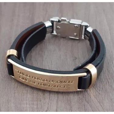 Imagem de Pulseira Bracelete Masculino Feminino material sintético Caramelo Ajus