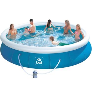 Imagem de Bel - Piscina Inflável 11.000 Litros (110v) + Kit Compl. Azul