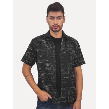 Imagem de Camisa John John Masculina Manga Curta Heaven String Preta-Masculino