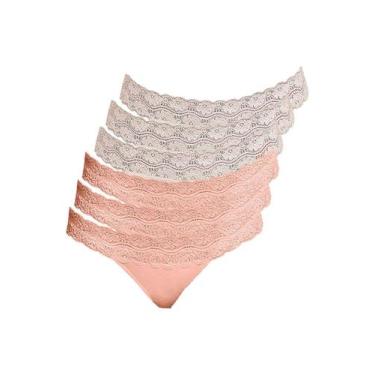 Imagem de Kit com 6 Calcinhas Biquíni Hope L 35320 Colorido, Bege, M