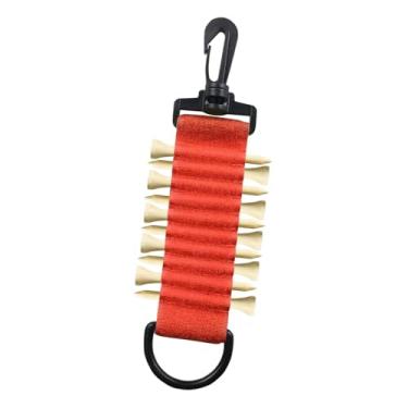 Imagem de Lljsszr Suporte para 10 Tees de Golfe - Organizador Portátil para Homens E Mulheres - Ideal para Treinos E Prática de Golfe. Perfeito para Cinto de Golfe E Dr, Vermelho