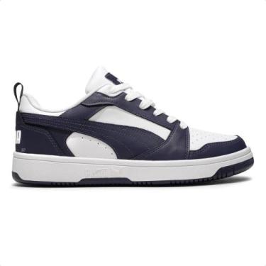 Imagem de Tênis Puma Rebound V6 Low Bdp Masculino, 43, Branco, Azul