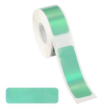 Imagem de PATIKIL Adesivos de etiqueta térmica holográfica, 1,6 x 0,5 etiqueta térmica holográfica, refil de papel de impressão autoadesiva, 160 fitas/rolo para etiqueta de nome endereço de código de barras