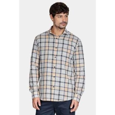 Imagem de Camisa Aramis Slim Flame Xadrez Marinho-Masculino