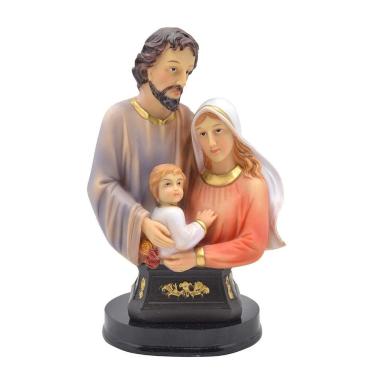 Imagem de Sagrada Familia Busto De Resina Decorativa 14Cm