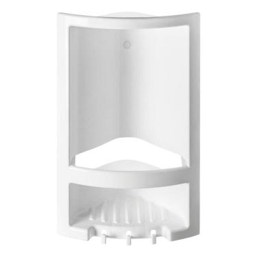 Imagem de Porta Shampoo Primafer, PVC, com Ganchos, Branco