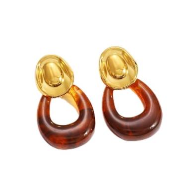 Imagem de Boho Amber Waterdrop Chapéu de cowboy ocidental brincos pendentes para mulheres de aço inoxidável cowgirl rodeio fantasia acessório resina gota brinco brinco delicado joias country concerto