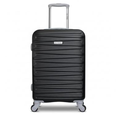 Imagem de Mala Bordo 20 em ABS 55x35x25cm 4 Rodas Duplas 360° Divisória com Zíper e Elástico Interno