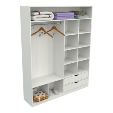 Imagem de Armário Colmeia Cabideiro Gaveta Mayara Mdp Closet Loja Anúncio com va