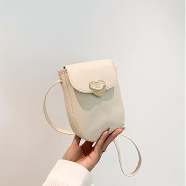 Imagem de Mini bolsa tiracolo macia para telefone feminina moderna pequena bolsa de ombro leve porta-chaves, Branco, Medium, Mochila casual