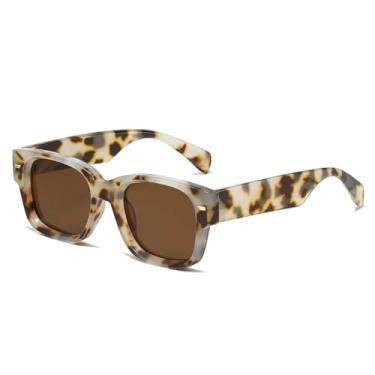 Imagem de VFDHN Óculos de Sol Masculino Vintage com Rebites, Lentes Degradê, Proteção UV400, Feminino, Luxo (2451-C2)