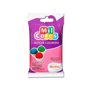 Imagem de Açúcar Colorido Rosa Mil Cores 80g Mavalério