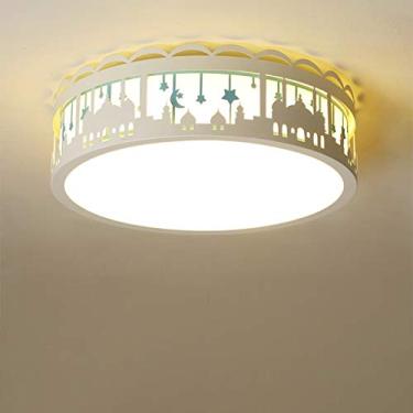 Imagem de Luminária de teto infantil com controle remoto para quarto de meninos e meninas. Luminária simples, moderna e criativa com desenho animado para berçário, sala de estar e quarto. Iluminação L