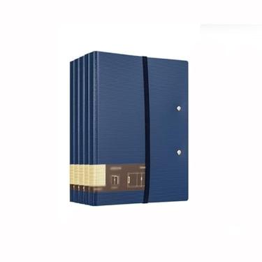 Imagem de Organizador de arquivos, 5 peças, pasta dobrável A5A4, multifuncional, horizontal, pasta de organização, material de escritório (azul)