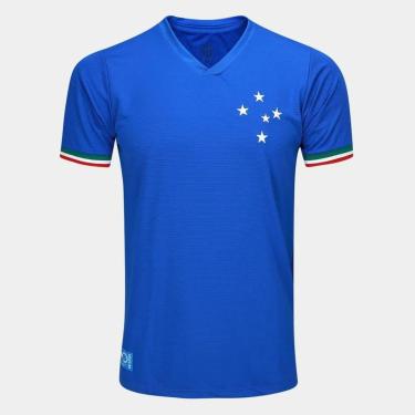 Imagem de Camiseta Cruzeiro Palestra Retrô Mania Azul-Masculino