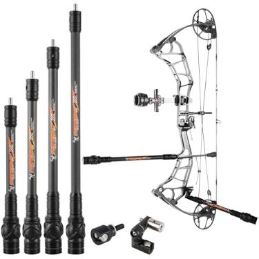 Imagem de limaity Estabilizador de arco de arco para arco composto 20 cm, 25 cm, 30 cm, 38 cm, barra de peso de fibra de carbono 3K (38 cm)