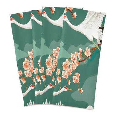 Imagem de xigua Conjunto de 6 panos de prato Cranes Flying Kitchen, toalhas de cozinha macias e altamente absorventes de secagem rápida para limpeza de pratos e limpeza manual, 71 x 45 cm