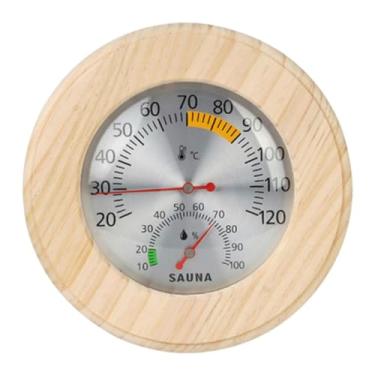 Imagem de Generic Termômetro e Higrômetro para Sauna - Medidor de Temperatura e Umidade 2 em 1 para Sala de Vapor, Ponteiro Vermelho