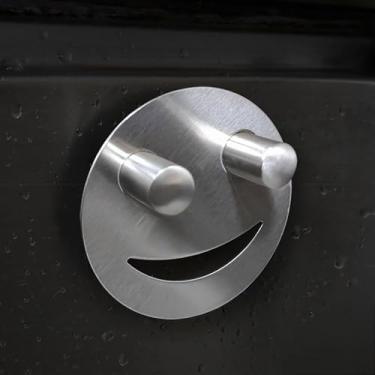 Imagem de Suporte de esponja de rosto sorridente de aço inoxidável, organizador de pia prata com ventosa de instalação para cozinha