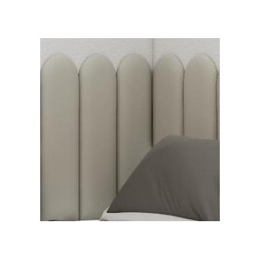 Imagem de Cabeceiras nuvem 60x20 auto colante cama Box Casal Queem King(AREIA,KIT 15 PEÇAS)