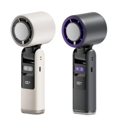 Imagem de 2025 Ventilador portátil mini refrigeração display digital 6000mAh Ventilador USB 18000RPM(cor aleatória)