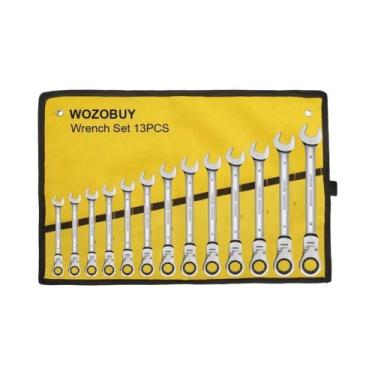 Imagem de Conjunto De Chaves Combinadas Com Catraca De 6-23mm Em Aço Cromo Vanád