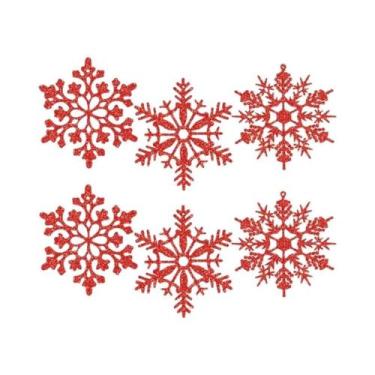 Imagem de Ornamentos De Natal Em Papel Em Forma De Floco De Neve De 12CM, 12 Peç