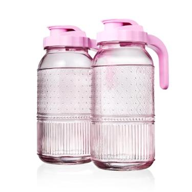 Imagem de Conjunto de 2 jarras de vidro (rosa)