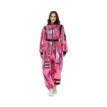 Imagem de Fantasia De Astronauta Prateada Para Adultos, Macacão Espacial Para Ho