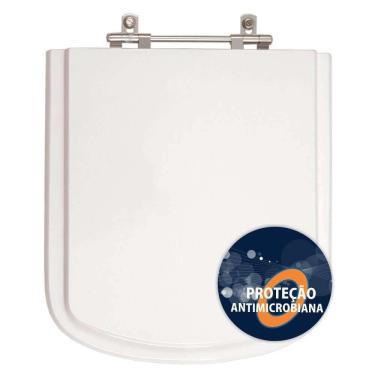Imagem de Assento Sanitario Poliester Antibacteriano Hall Branco Para Vaso Roca