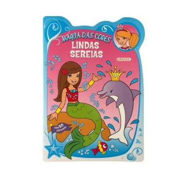 Imagem de Livro - Magia das Cores: Lindas Sereias - Com 50 adesivos!