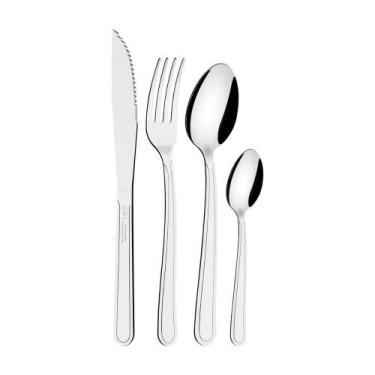 Imagem de Faqueiro tramontina búzios aço inox - 24 peças