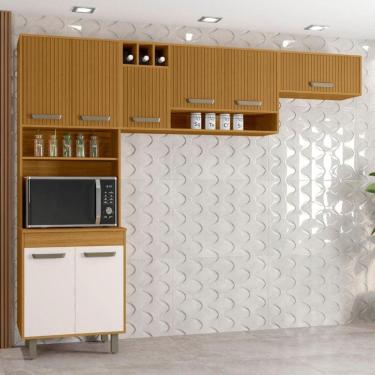 Imagem de Cozinha Compacta 8 Portas Ripado Malta Poliman