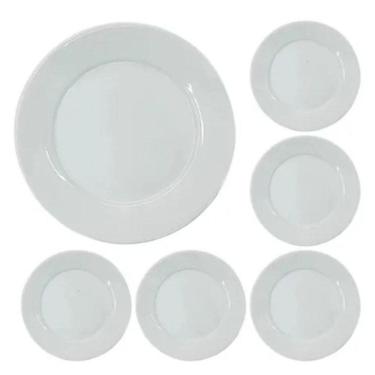 Imagem de Conjunto De 6 Pratos Raso Porcelana 24,5Cm Bar Hotel Germer