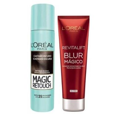 Imagem de Kit Corretivo Castanho Escuro + Aperfeiçoador L'Oréal Paris Magic Blur-Unissex