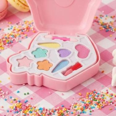 Imagem de Maquiagem Infantil Estojo Cupcake Kit De Sombras E Batom - Goalkids