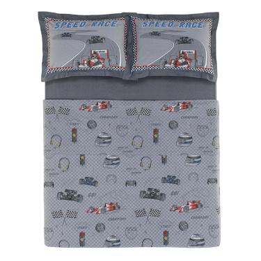 Imagem de Jogo Cama Infantil Casal4 Pcs 200 Fios Corrida Karsten