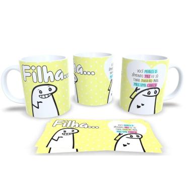 Imagem de Caneca de Porcelana Flork Familia Amarela Melhor Presente para Família