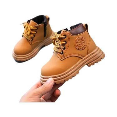 Imagem de Botas De Cano Curto Em Couro PU Para Meninas E Meninos, Solado Macio, 