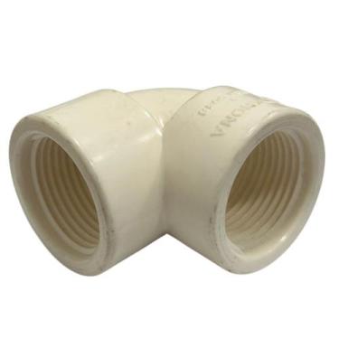 Imagem de Conexão Joelho PVC Branco Rosca/Rosca 1" (32mm) - Krona