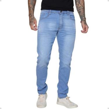 Imagem de Calça Jeans Masculina Básica Confortável Com Elastano Casual Moderna -
