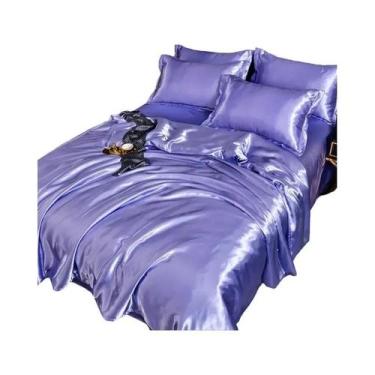 Imagem de Conjunto De Cama De Luxo Em Cetim Sedoso, Tamanho Queen E King, Capa D