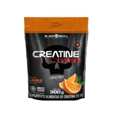 Imagem de Creatina Turbo Refil 300g Caveira Preta / Black Skull Sabor Laranja