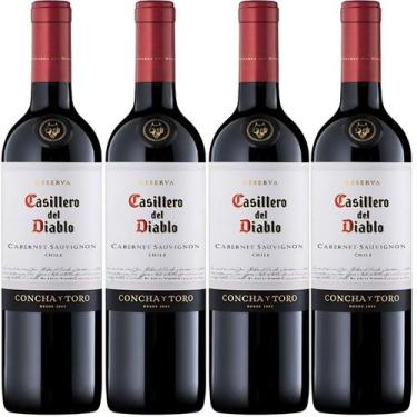 Imagem de Vinho Casillero Del Diablo Cabernet Sauvignon 750ml Kit com4