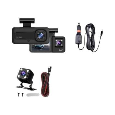 Imagem de Câmera Veicular WiFi 1080P Com 3 Câmeras, Gravador DVR Interno Para Ve