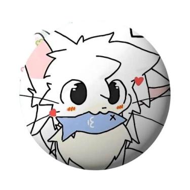 Imagem de Broche De Metal Personalizado Silly Cat B-boykisser Em Lata Com Botão 