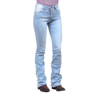 Imagem de Calça Jeans Feminina Boot Cut Com Elastano Delavê Cowboy Winner 36290